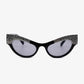 Rhinestone Trim Cat-Eye Sunglasses