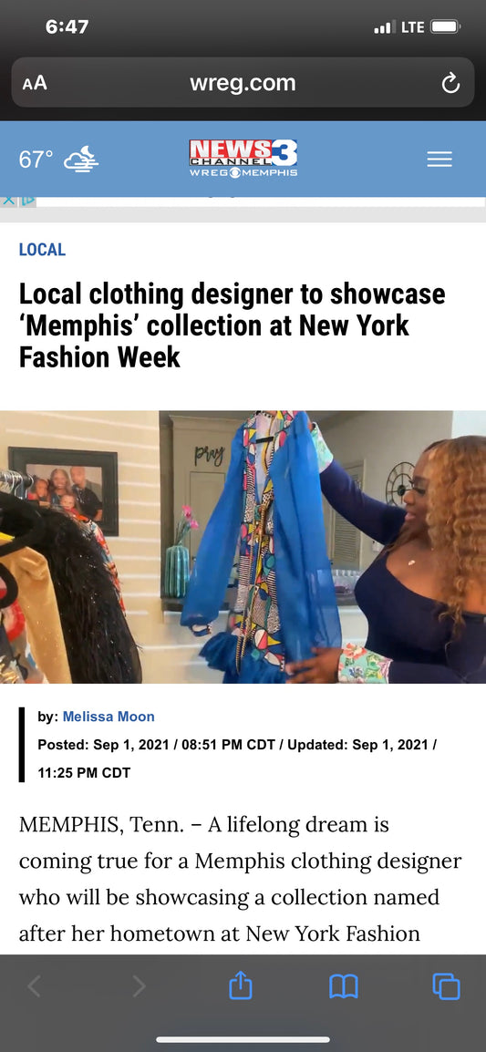 AyeshiA talks New York Fashion Week with Melissa Moon from News Channel 3