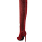 Tigerlily High Heel Knitted Long Boots