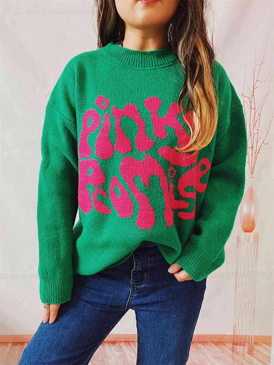 PINKY PROMISE Graphic Sweater