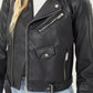 Faith Apparel Faux Leather Zip Up Biker Jacket