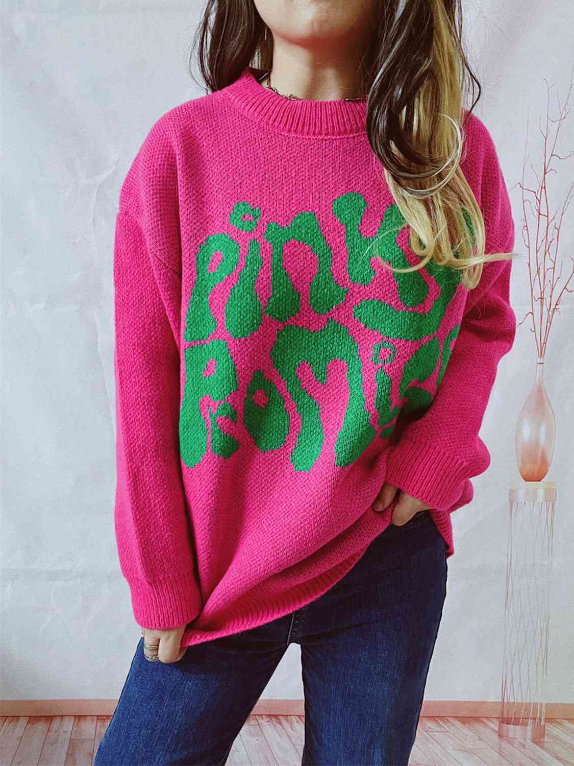 PINKY PROMISE Graphic Sweater
